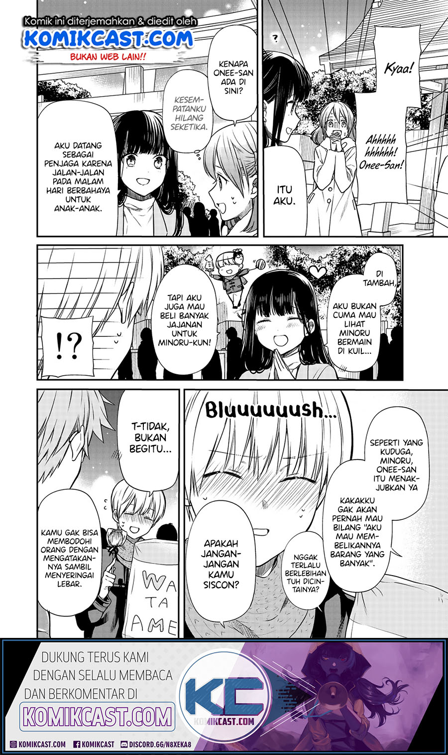 Danshi Koukousei wo Yashinaitai Onee-san no Hanashi Chapter 139 Bahasa Indonesia